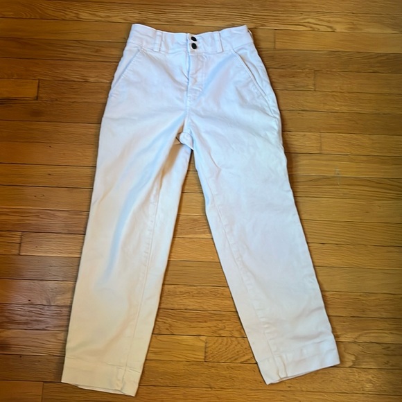 Everlane Organic Straight-leg pants, “pumice”/off-white, size 0 - Picture 2 of 6